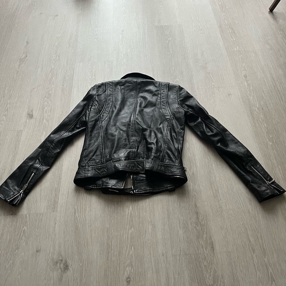 Danier Juliette leather jacket, Black, Size: XXXS - Picture 5 of 9